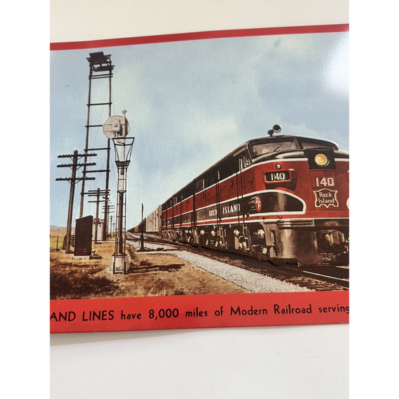 Rock Island Lines Metal Sign AAA‎ Sign Company Train Enthusiasts - Picture 4 of 13